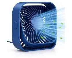 Mini ventilateur de table Twenty4seven® - Ventilateur rechargeable - Ventilateur à main Blauw - Ventilateur de sol à 3 vitesses