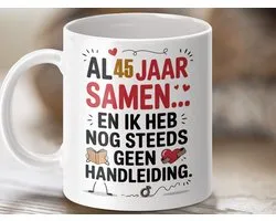 Mug 45 ans ensemble, idée cadeau anniversaire, mug anniversaire humoristique, mug amour Partner , Humour relationnel, mug à café unique, cadeau homme, mug marié