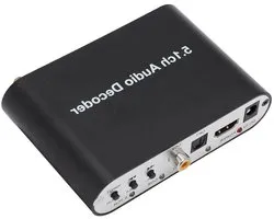 Geluidsdecoder 5.1 - Audio Converter - Home Cinema - Multiformat Decoding - 24 bit 192 KHz - Zwart