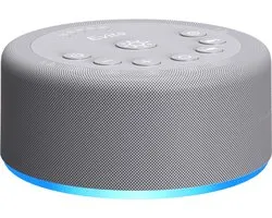 Evite White Noise Machine Baby - Witte Ruis Machine - 30 Geluiden - Slaaptrainer met 8 Kleuren - Grijs