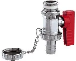 Caleffi vul- en aftapkraan 1/2 messing verchroomd