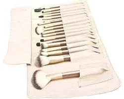 Brush-Oogschaduw-Make Up Kwasten Set - Make Up Brush - - Foundation Kwast - Poeder Kwast - Make up - Cosmetica - Kwasten Set -Professionele make-upborstelset Superzacht 3D -18-delig cosmetisch hulpmiddel met opbergtas