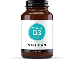 Viridian - Vegan Vitamine D3 2000 IE 60 vegicaps