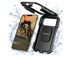 Proride Support de téléphone pour vélo étanche – Support de téléphone portable – Accessoires de vêtements pour bébé de vélo – Rotation à 360 degrés – Universel – Convient également pour scooter et moto – Zwart