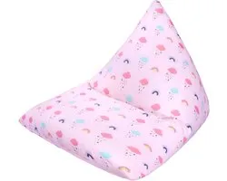 Ready Steady Bed Kinderen Kinderen Piramidevormige Zitzak | Comfortabele Peuter Meubels | Zachte Kinderveilige Ligstoel Zitkamer (Regenboog)