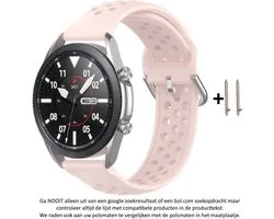 Siliconen bandje – geschikt voor 22mm smartwatches (Samsung, LG, Seiko, Asus, Pebble, Huawei, Cookoo, Vostok, Vector, Gear S3, LG Watch) – lichtroze