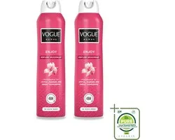 2 x Vogue Cosmetics - Enjoy - Parfum Deodorant - 150 ml - Grootverpakking - Parfum En Deodorant - Deodorant Spray - Geurbescherming - Zweetbescherming - Frisse Geur