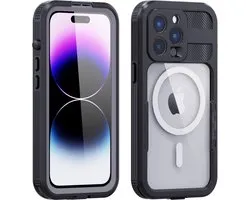 Turtle Shift Volledig waterdicht en stofdicht hoesje Geschikt Voor iPhone 14 Pro - Magnetische ring