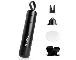Saaf Mini Safety Hammer - Coupe-ceinture - Verre test inclus - Support adhésif - Marteau d'urgence - Zwart