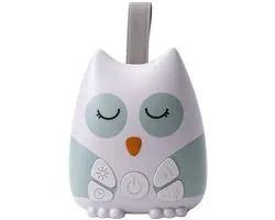 Portable Baby White Noise Sound Machine for Sleeping, Cry Sensor, 30 Soothing Sounds for Kids, Night Light, Timer, for Sleep Aid, Privacy, Meditation, Cute Owl, Rechargable Battery via USB