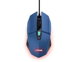 Trust GXT 109B Felox - Gaming Muis - Bedraad - 6400 DPI - RGB Verlichting - Blauw