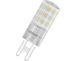 OSRAM LED PIN G9 ENERGY EFFICIENCY B in pinvorm, LED-pinstaaflamp, helder, 4,9 W, (vervangt 65 W), 907 lm, koel wit, 4000 K, 15000 u, CRI 80