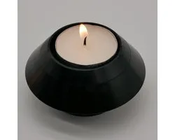Mini urn - Waxinelichthouder - Zwart - Kaars