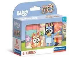 Clementoni - 6 Blokken Puzzel - Bluey - 6 afbeeldingen - Vanaf 2 jaar