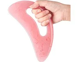 Grote Gua Sha Body Massager met Handvat - Anti-Cellulite - Gua Sha Massager - Pijnverlichting - Ontspanning - Gua sha steen - Massagehulpmiddel - Schoonheidscadeau - Voor Cellulite, Spierontspanning en Lymfedrainage - Roze