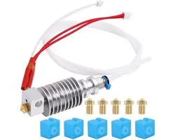 Kit voor Anycubic Mega S, 3D-printer, gemonteerde hotendkit met 5 siliconen sokken en sproeiers voor Mega en Mega S-filament 3D-printers