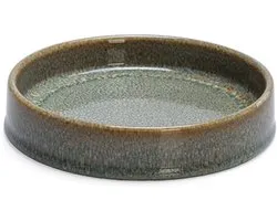 Designed by Lotte Eetbak Jace - Voerbak - Drinkbak - Kat - Keramiek - Groen - 15 cm - 300 ml