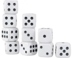 Witte Dobbelstenen Set - 10 Stuks | Dobbelsteen | Dobbelen | Dobbelstenenset Wit  | Yahtzee | Bordspel | Gezelschapsspel | Spelletje | Spelletjes