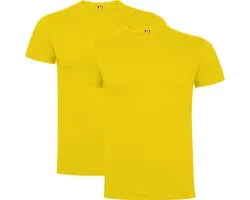 Geel 2 pack Premium t-shirts Roly Dogo maat M