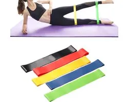 elastieken - Weerstandsbanden set 5 stuk(s) - inclusief opbergtas - Fitness elastieken - springelastiek - elastieken fitness - Trainingsbanden - Krachttraining - Gymnastiek - Home workout gear - Resistance bands - Body & exercise