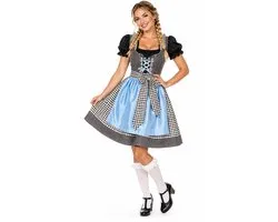 Dirndl tyrolienne “Bleu Ciel” – noir/blanc - taille 36