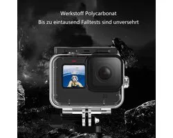 Boîtier étanche pour GoPro 11, 10 & 9 – Étui rigide de style original – Protection sous l'eau jusqu'à 60 mètres – Zwart