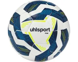 Uhlsport Team (Sz. 4) Trainingsbal - Fluogeel / Marine / Wit | Maat: 4