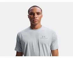 Under Armour Vanish Energy SS-GRY Heren Sportshirt - Mod Grijs Light Heather - Mod Grijs