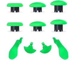 10-in-1 Thumbsticks Caps en Back Paddles voor PS5 Dualsense Edge Controller, 6 STKS Thumbsticks Vervanging 4 STKS Achterpeddels voor PS5 Dualsense Edge Controller (Groen)