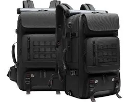 Jeusin® 3-in-1 Multifunctionele comfortabele tas - Rugzak - Backpack - Schoudertas - Met USB oplaad poort - Laptoptas - Voor laptops tot een laptop maat van 17,3 inch - Zwart