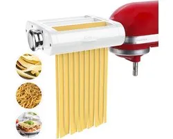 Pasta Roller & Slicer Attachment 3-in-1 Set for KitchenAid Blender - Pasta Roller Spaghetti Cutter Fettuccine Cutter - Kitchen Cooking Tool pasta droogrek