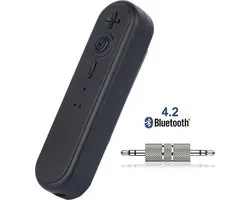DrPhone BQ3 - Wireless Auto Bluetooth 4.1 Audio Ontvanger - 3.5mm jack Aux - Adapter - Handsfree Kit / Muziek Ontvanger - Maak oordoppen wireless - voor Speaker /Hoofdtelefoon & Auto Stereo - Zwart