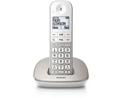 Philips XL4901S - DECT-telefoon - Draadloze Senioren Telefoon met 1 Handset - Grote Toetsen, Volumeboost en Gehoorapparaat Compatibiliteit - Wit