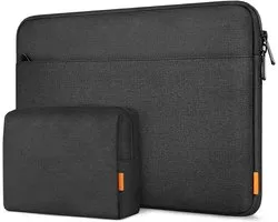 Laptoptas met accessoire etui, compatibel met 16 inch MacBook Pro (2019–2021) / 15 inch Surface Book 2 / XPS 15, Laptop Sleeve Beschermhoes in het zwart