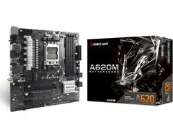 Biostar A620MP-E PRO, AMD, Emplacement AM5, AMD Ryzen 5 7th gen, AMD Ryzen 7 7th Gen, AMD Ryzen 9 7th Gen, DDR5-SDRAM, 128 Go, DIMM