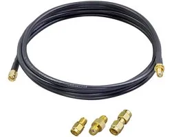 NTHProducts - Bus to Plug Coaxial Cable - Coaxiale verbinding - 2 meter - Met 3 adapters - Geschikt voor en RTL-SDR - Voor radiotoepass...