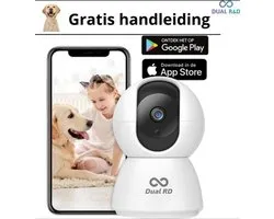 Huisdiercamera - Hondencamera - Dog Camera - Babyfoon - NL Handleiding - IP Beveiligingscamera - 2 Weg Audio- WiFi - 2.4 GHZ - Beweeg en Geluidsdetectie - Nachtvisie - 360 Eyes App