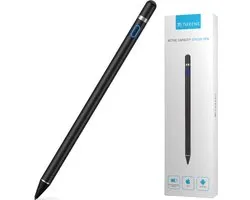 TIKKENS Active Stylus Pen Noir - Convient pour Android / iOS / Windows - Tablettes / IPad / Smartphone - Universel