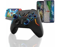 Meedeer Pro Controller Draadloos-RGB Verlichting- Nintendo Switch Controller Compatibel met Switch/Switch Lite/Switch OLED/IOS/Android/Windows,- Wireless Switch Pro Controller met LED-kleurlicht/Dual shock/Turbo/Motion Control
