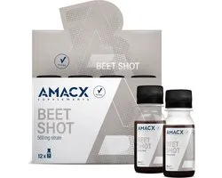 Amacx Beet Shot - Bietenshot - Beet-it - 500mg nitraat - NZVT Gekeurd - 12x 60ml shots