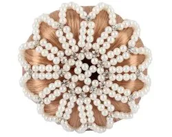 Horka Knotnet Deluxe Parels En Strassteentjes Polyester Wit