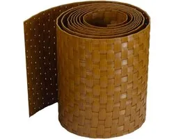 workingHOUSE Vlechtband Hekwerk Polyrotan 255cm x19cm Honingbruin
