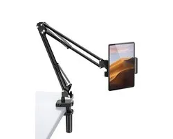 Support de tablette réglable en aluminium et métal, compatible avec iPad Pro Air Mini 11 12.9, Galaxy Tab S9+ S9 A7, Redmi Pad, Huawei MatePad, iPhone 15 Pro Max, etc.