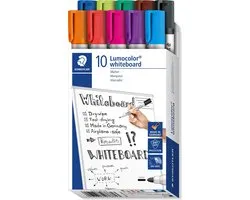 STAEDTLER Lumocolor whiteboard marker - doos met 10 kleuren