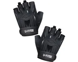 U Fit One Fietshandschoenen Zomer - Wielrenhandschoenen Dames en Heren - Handschoenen met Padding - Zwart - Maat XL