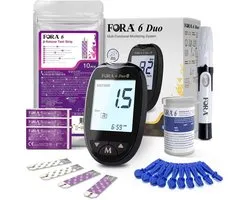 FORA 6 Duo Ketonenmeter - Inclusief Ketose Strips/ Ketonen Strips - Keto Meter - Ketonen Meter Bloed