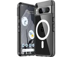 Coque magnétique pour Google Pixel 8 Pro 6,7 pouces 2023, compatible avec les accessoires MagSafe, coque de protection transparente et anti-choc