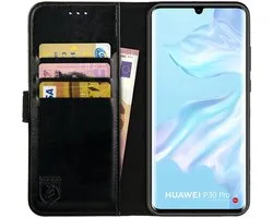 Rosso Element Book Case Wallet Hoesje Geschikt voor Huawei P30 Pro (New Edition) | Portemonnee | 3 Pasjes | Magneetsluiting | Stand Functie | Zwart