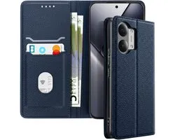 Avizar Etui Geschikt voor Poco X8 Pro Max Litchi Textuur met RFID Blokkering, Nachtblauw