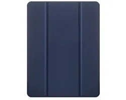 Flip Cover tablet hoes compatibel met Apple iPad Air 4 10.2 2019, 2020, 2021 tablethoes met bumper en standaard / standfunctie - Kunstleer donkerblauw staande klaphoes bookstyle - touchscreen